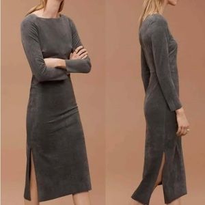 Aritzia Wilfred Free Abma Faux Suede Dress